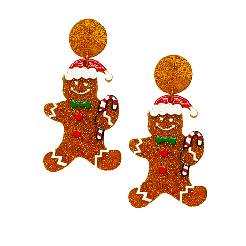 Gingerbread Man Earrings (Pair)