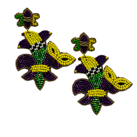 Mardi Gras Icons Earrings (Pair)