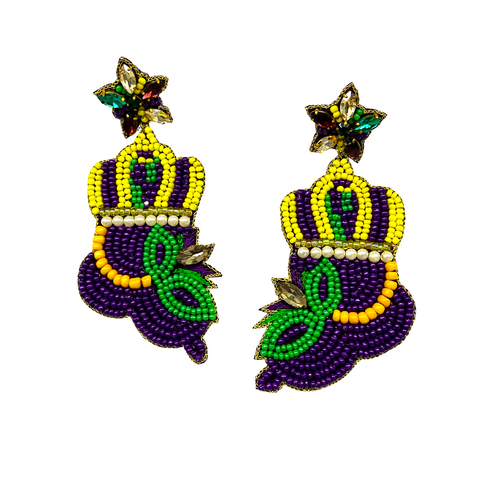 Mardi Gras in Louisiana Earrings (Pair)