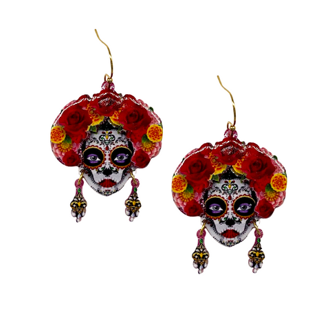 Sugar Skull Calavera Earrings (Each)