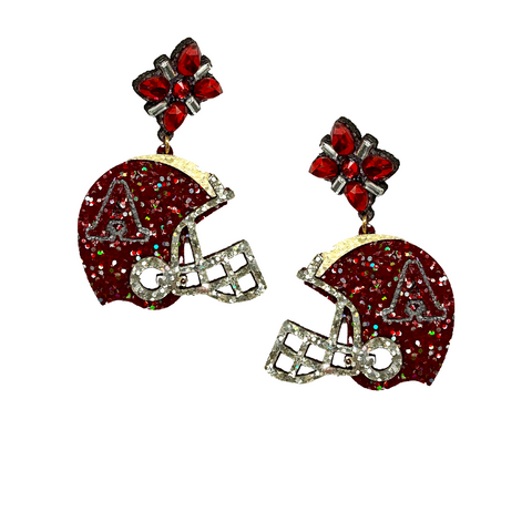 AL Crimson Tide Football Helmet Earrings (Each)