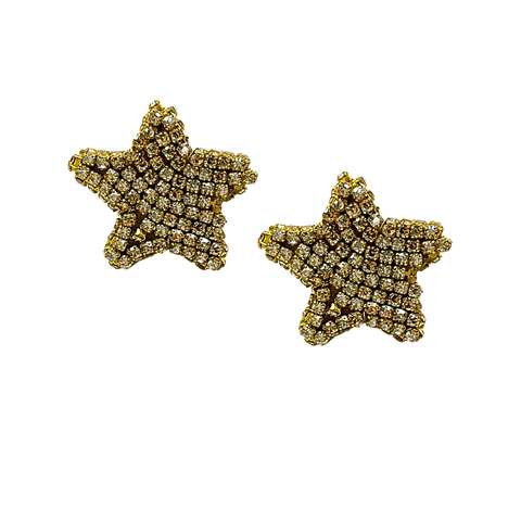 Rhinestone Star Earrings (Each)