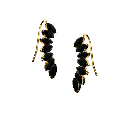 Black Crystal Earrings (Each)