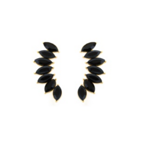 Black Crystal Earrings (Each)