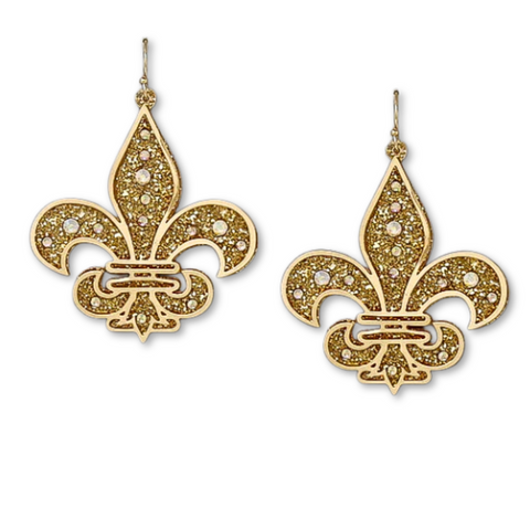 Fleur de Lis Acrylic Earrings (Pair)