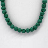 27" Solid Green Volcanic Rock Necklace (Pack of 6)