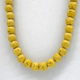 27" Solid Yellow Volcanic Rock Necklace (Pack of 6)