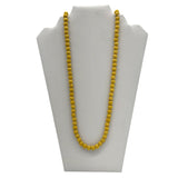 27" Solid Yellow Volcanic Rock Necklace (Pack of 6)