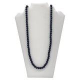 27" Solid Black Volcanic Rock Necklace (Pack of 6)