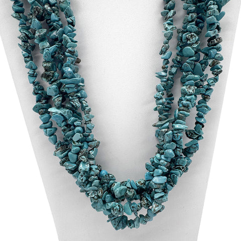 27" Turquoise Stone Necklace (Pack of 6)