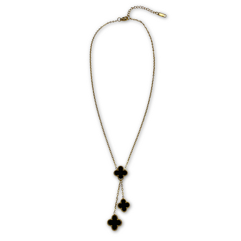 15" Black Clover Necklace (Each)