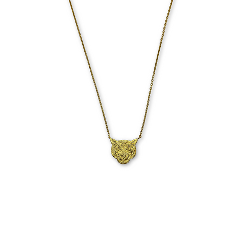 Gold Tiger Face Necklace (Each)