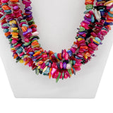 27" Rainbow Shell Stone Necklace (Pack of 6)