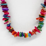 27" Rainbow Shell Stone Necklace (Pack of 6)