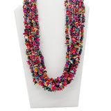 27" Rainbow Shell Stone Necklace (Pack of 6)