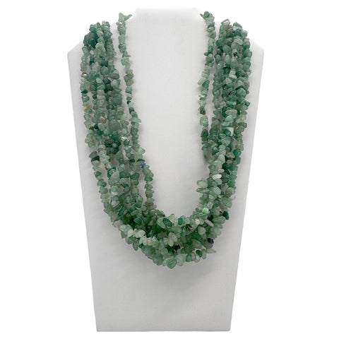 27" Green Aventurine Stone Necklace (Pack of 6)