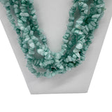 27" Tumbled Aquamarine Stone Necklace (Pack of 6)