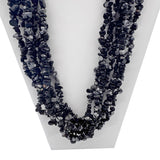 27" Snowflake Obsidian Stone Necklace (Pack of 6)