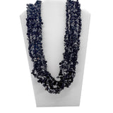 27" Snowflake Obsidian Stone Necklace (Pack of 6)