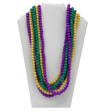 27" Solid Purple, Green and Yellow Volcanic Rock Necklace (Pack of 6)