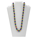 27" Purple, Green and Yellow Volcanic Rock Necklace (Pack of 6)