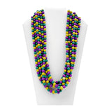 27" Purple, Green and Yellow Volcanic Rock Necklace (Pack of 6)
