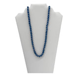 27" Solid Dark Blue Volcanic Rock Necklace (Pack of 6)