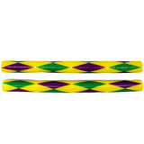 LED Foam Baton with 6 Lights and with Purple, Green and Gold Harlequin Design 18" (Each)