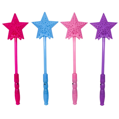 14" LED Star Wand with Bow Detail - Assorted Colors (Each)