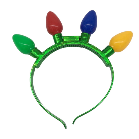 8" Light-Up Christmas Bulb Headband (Each)