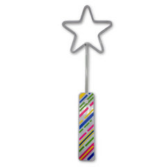 18" Rainbow Neon Star Wand - 3 Modes (Each)