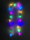 6 FT LED White Feather Boa with Multicolor LEDs, 3 Functions (Each)