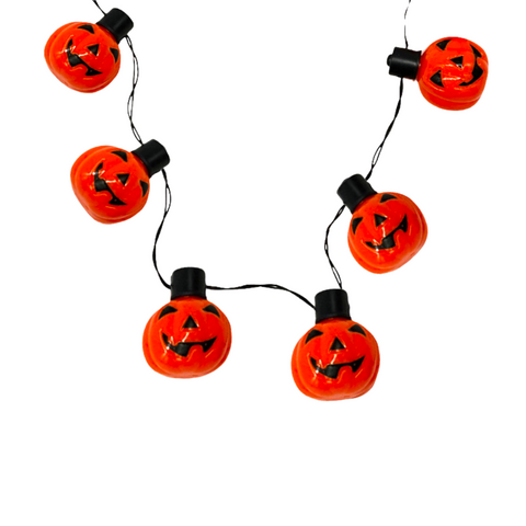 40" LED Pumpkin Halloween Necklace (Each)