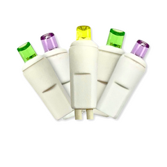 9.5' LED Purple, Green and Gold Mardi Gras LED Icicle String Lights (Each)