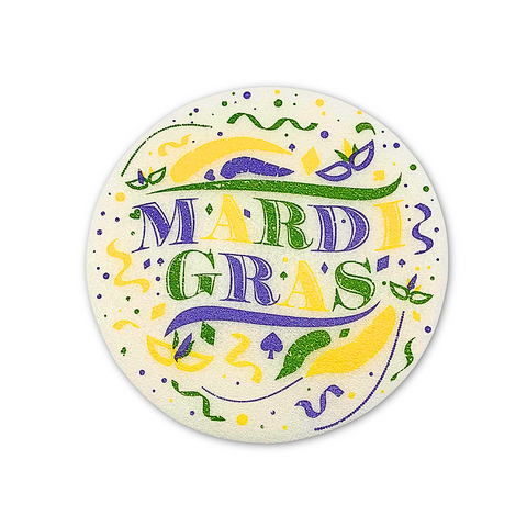 10" Foam LED Light-Up Mardi Gras Frisbee (Dozen)