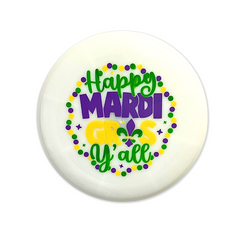 9" LED Mardi Gras Light-Up Frisbee (Each)