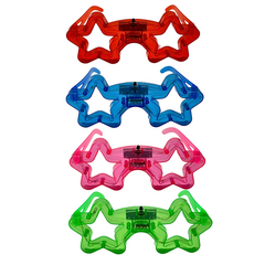 LED Star Glasses  - Assorted Colors (Each)