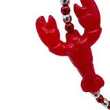 35" LED Red and White Lobster Necklace (Each)