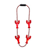 35" LED Red and White Lobster Necklace (Each)