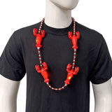 35" LED Red and White Lobster Necklace (Each)