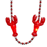 35" LED Red and White Lobster Necklace (Each)