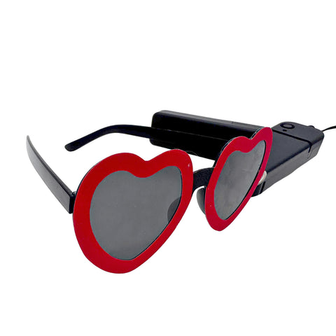 LED Red Heart Sunglasses (Each)