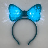 LED Bow with Stars Head Bopper - Turquoise (Each)