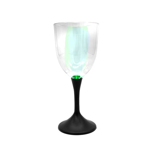 LED Wine Glass with Black Base (Each)