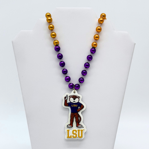 36" Collegiate LSU Tigers Mascot Licensed Bead (Each)