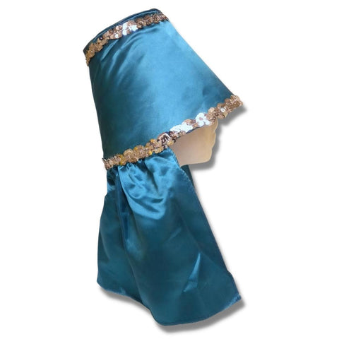 Marine Blue Costume Hat with Silver Sequin Trim (Each)