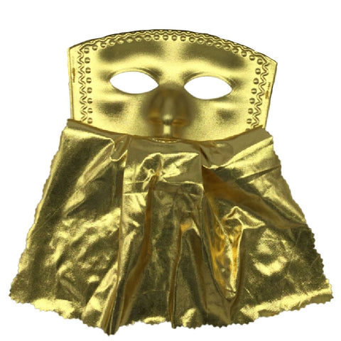 Gold Lame Mask with Elastic Band (Each)
