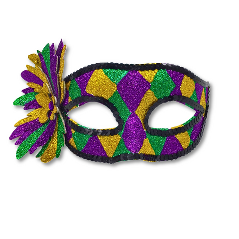 Mardi Gras Harlequin Mask (Each)