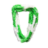 44" Green and White Lei (Pack of 6)
