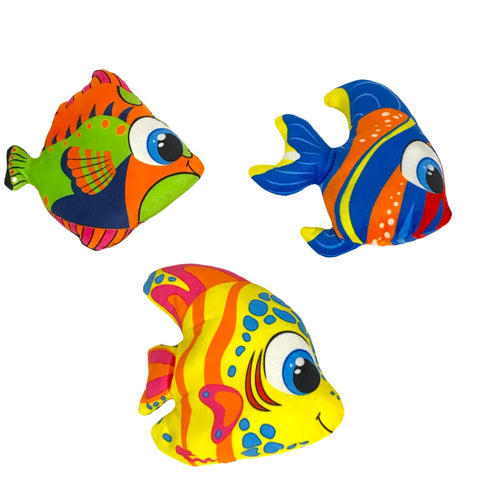 8" Colorful Print Angel Fish (Each)